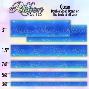 Starfish & Crabs Ocean Double Sided Pre-Buy Ribbon Open Until 3/28/26