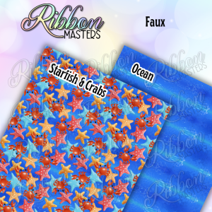 Starfish and Crabs 4 pieces Faux Leather PreBuy Open Until 3/28