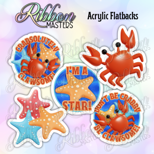 Starfish and Crabs Flat Back Planar Resin Set