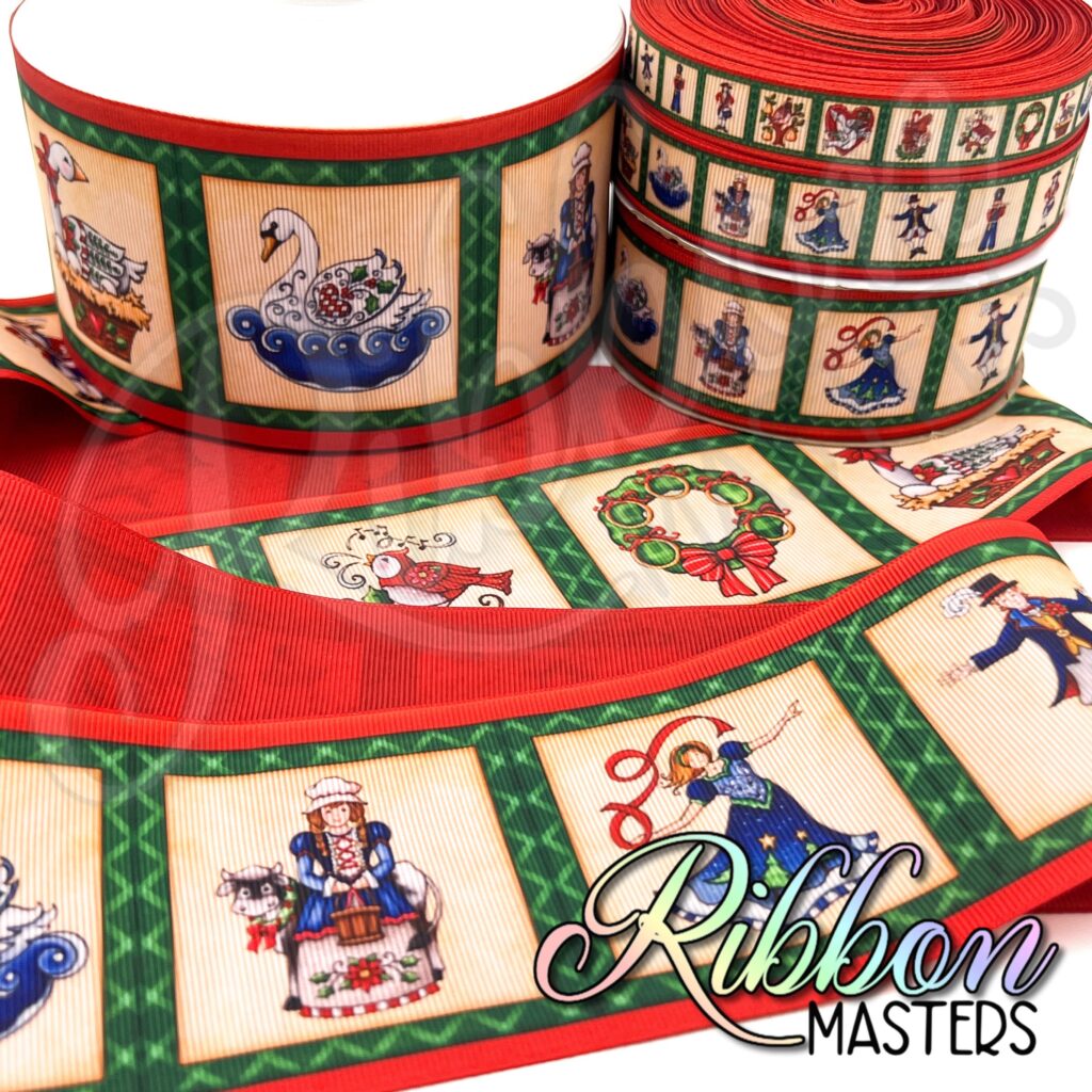 ZZ 12 Days of Christmas Blocks Double Sided | Ribbon Masters