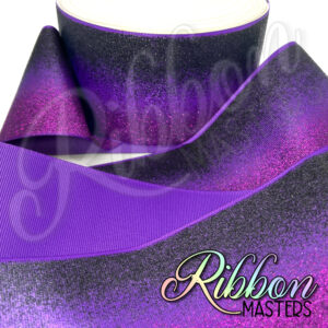 Black Purple Ombre 3" Glitter Ribbon