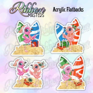 Flamingos Winter Flat Back Planar Resin Set
