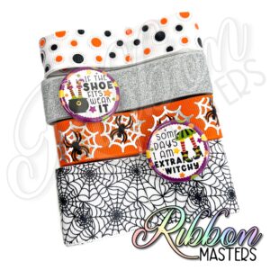 Multi-size Ribbon Kit with Flatbacks Buttons