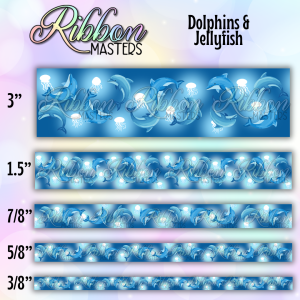 Dolphins & Jellyfish Wholesale Single Sided Pre-Buy Ribbon Open Until 2/13/2026