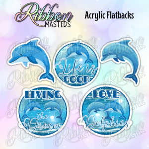 Dolphins & Jellyfish Flat Back Planar Resin Set