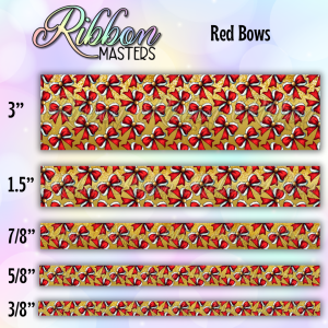 Christmas Red Santa Bows Wholesale Single Sided Pre-Buy Ribbon Open Until 3/10/2026