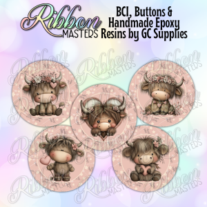 Highland Love Buttons or Resins - Set of 5
