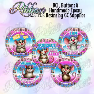 Happy Rats Buttons or Resins - Set of 5