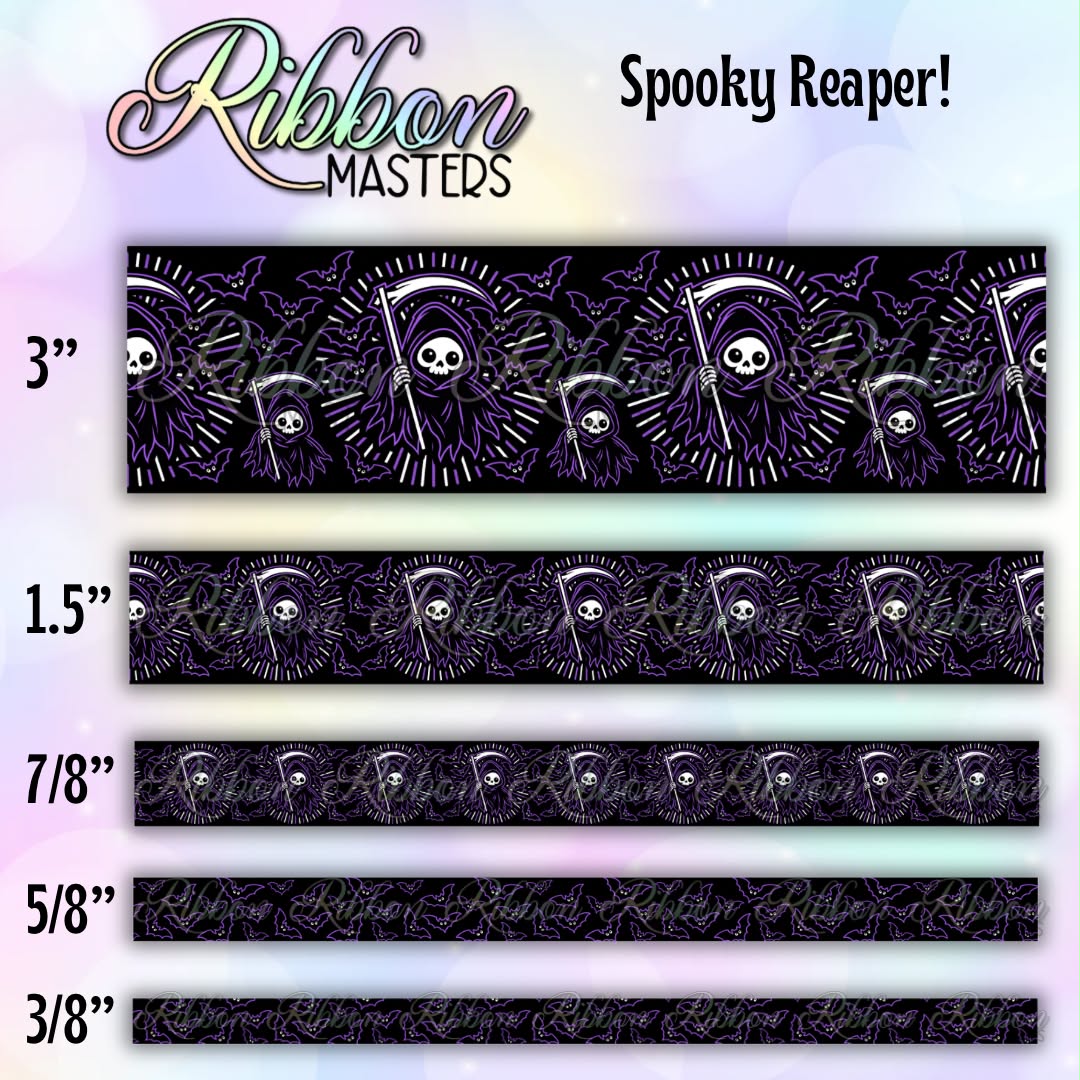 Spooky Reaper! Wholesale Single Sided Pre-Buy Ribbon Open Until 8/19/2026